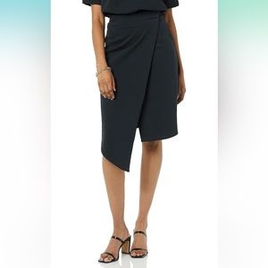 Womens black wrap skirt